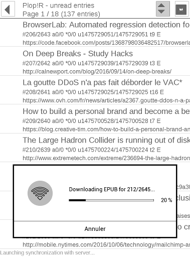 Downloading an EPUB file during sync